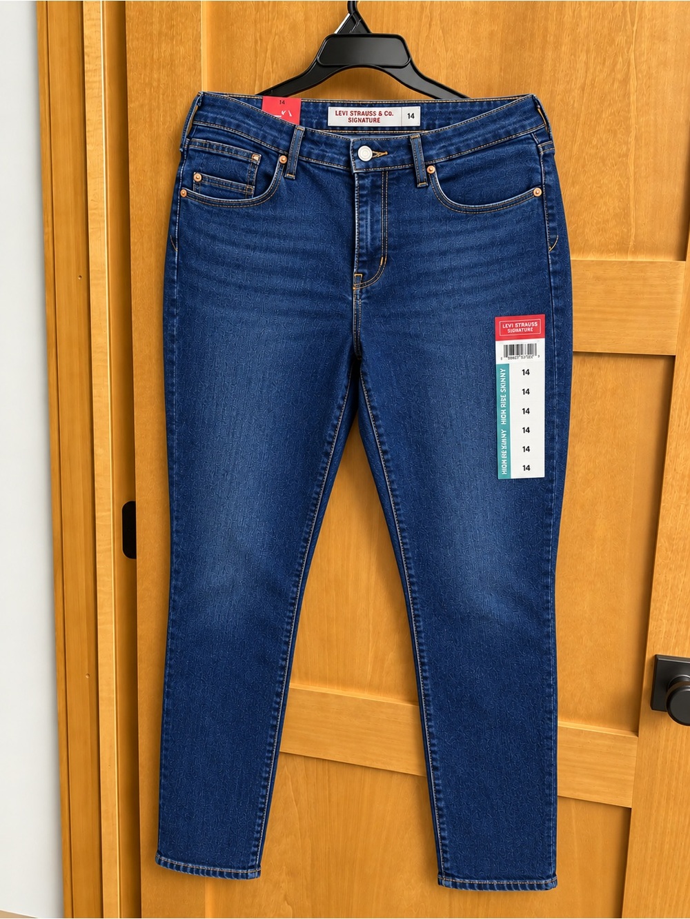Levi Strauss Signature High Rise Skinny Jeans 14 Short, Dark Wash - New With Tag